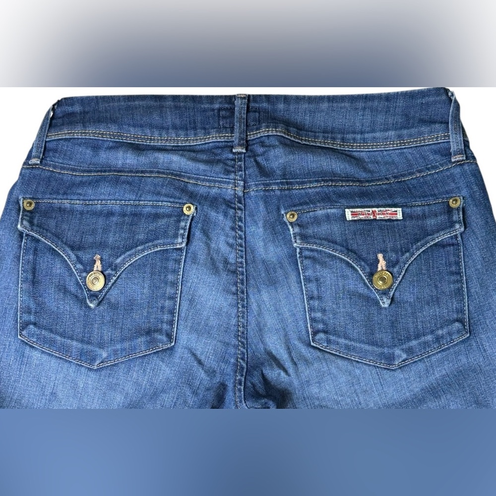 HUDSON Collin Flap Pockets Mid-Rise Skinny Jeans 27 Crotch Inseam Flaw